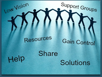 people coming together to help & share low vision solutions